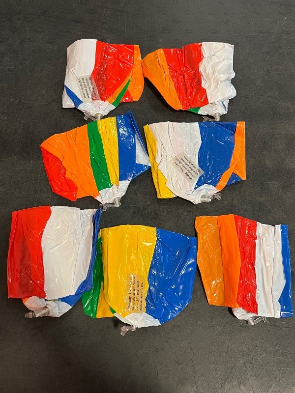 Photo 1 of 7 Pack Beach Balls, 10 Inch Beach Balls for Kids, Rainbow Color Pool Toys Pool Balls for Swimming Pool, Beach Toys Inflatable Ball for Summer Parties and Water Games