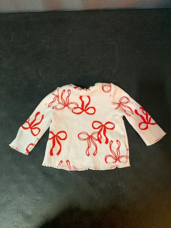 Photo 1 of Size 0-3m Baby Girls' Bow Cozy Ribbed Top - Cat & Jack™ Cream
