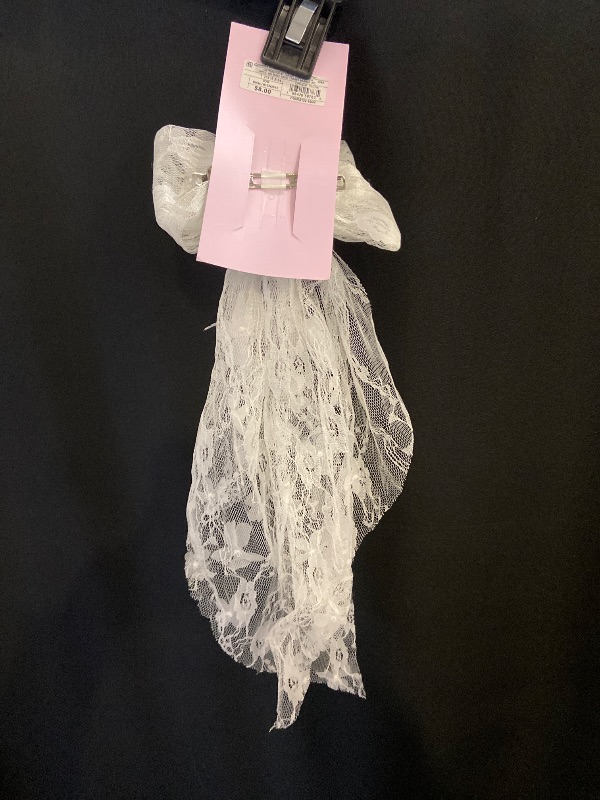 Photo 1 of Floral Lace Bow Hair Barrette - Wild Fable™ White: Fashion Accessory for All Hair Types, Polyester and Iron
