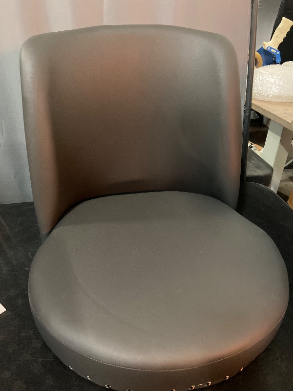 Photo 1 of MINCETA Counter Stools,26" 360 Free Swivel High Back Full Back Upholstered Nail Head Counter Height Bar Stools,Set of 2,PU in Dark Gray
