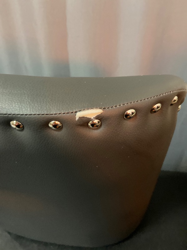 Photo 1 of MINCETA Counter Stools,26" 360 Free Swivel High Back Full Back Upholstered Nail Head Counter Height Bar Stools,Set of 2,PU in Dark Gray
