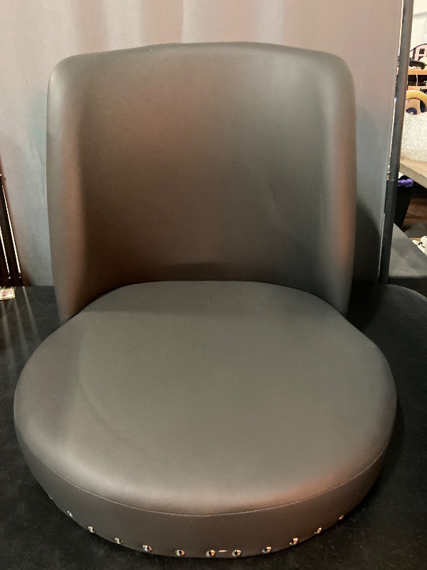 Photo 1 of MINCETA Counter Stools,26" 360 Free Swivel High Back Full Back Upholstered Nail Head Counter Height Bar Stools,Set of 2,PU in Dark Gray
