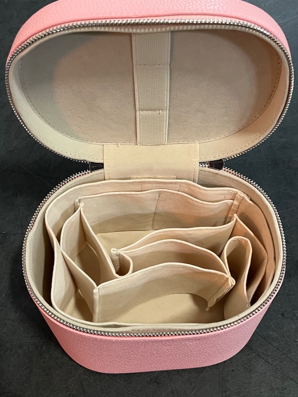 Photo 1 of JAZD Vanity Case Makeup Bag with Removable Organizer Divider, Travel Toiletry Cosmetic Organizer for Women
