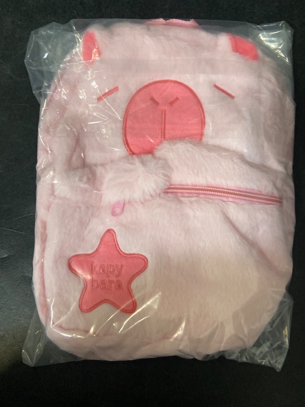 Photo 1 of Capibara Shape Backpack Lightweight Shoulder Bag for Party Supplies Birthday, Pink