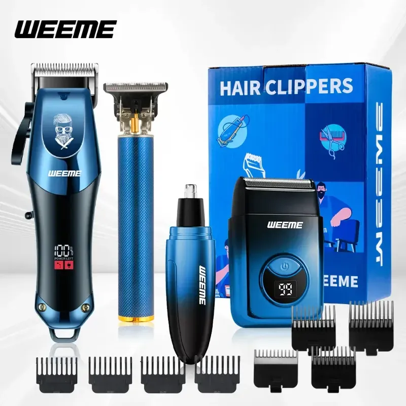 Photo 1 of Weeme Electric Set for Men, USB Rechargeable Trimmer Kit with T-Head, Nose Hair Clipper, Perfect Gift for Him, Beard Hair Shaver, Multifunctional Clippers
