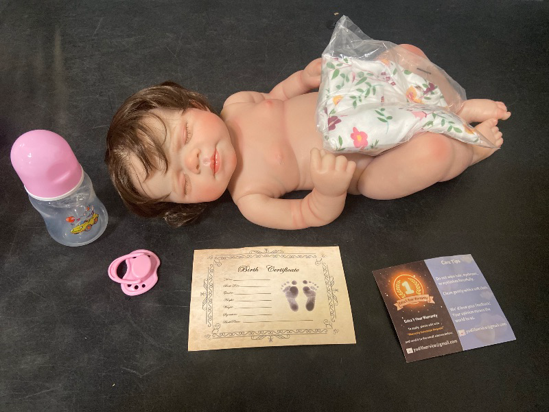 Photo 1 of 18 Inch Reborn Baby Dolls Sleeping Boy Silicone Soft Full Body Vinyl Realistic Newborn Baby Dolls Handmade That Look Real Closed Eyes Lifelike Babies Doll Toys for Kids
