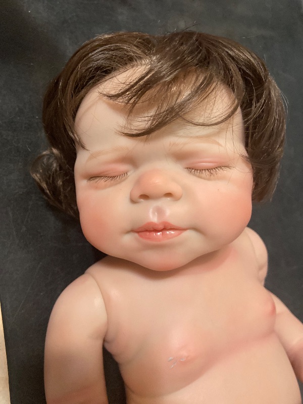 Photo 1 of 18 Inch Reborn Baby Dolls Sleeping Boy Silicone Soft Full Body Vinyl Realistic Newborn Baby Dolls Handmade That Look Real Closed Eyes Lifelike Babies Doll Toys for Kids
