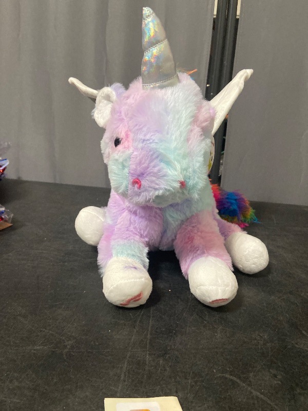 View 3 of 16.5" Light up Unicorn Stuffed Animal Rainbow Unicorn Soft Plush Toys Birthday Christmas Children's Day Gifts for Toddlers Boys Girls Kids