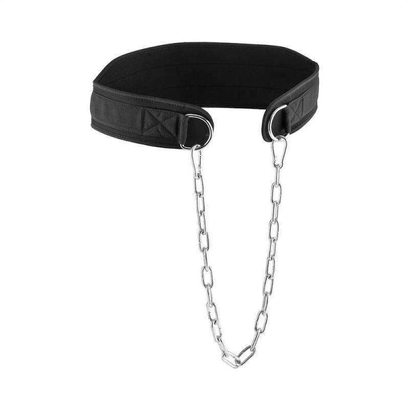 Photo 1 of Adjustable Elastic Waist Belt with Chain for Tugging and Dipping | Workout Weight Belt for Men and Women
