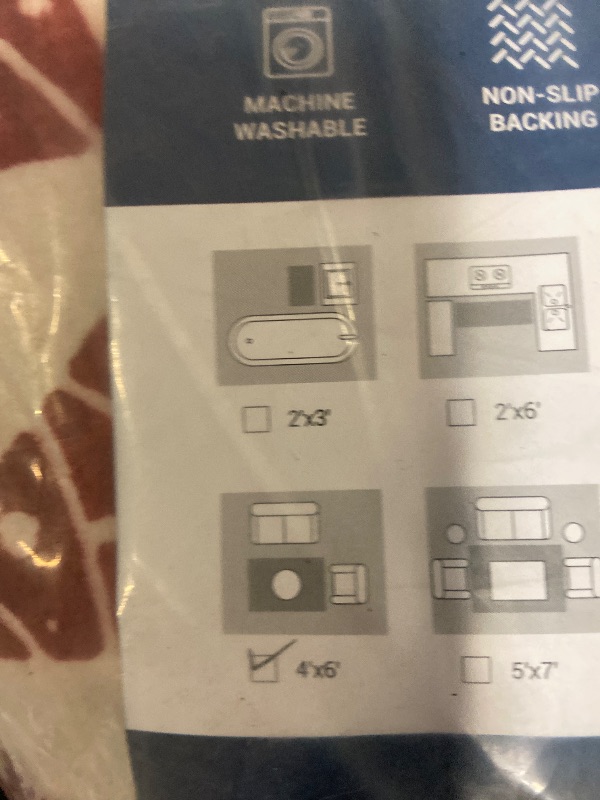 Photo 1 of Christmas Area Rug 4x6 Washable Snowflake Carpet Non Slip Holiday Decorative