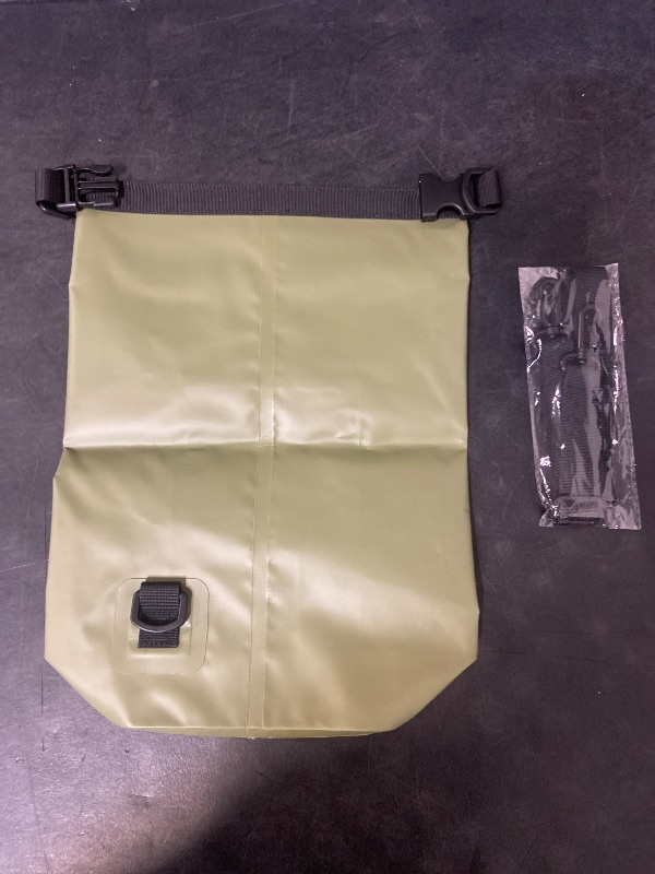 Photo 1 of 1 Piece Dry Bags,100% Waterproof Storage Bags,Military Grade Construction for Swimming,Kayaking,Boating,Hiking,Camping,Fishing, Biking,Skiing (Army green)
