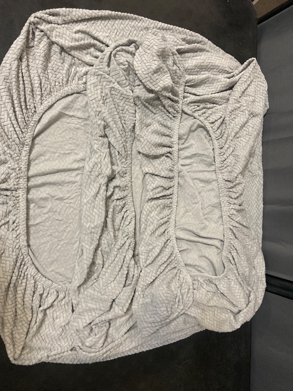 Photo 1 of 9 pc Couch Cover, Universal Stretch Chaise Sofa Slipcovers,Anti-Slip L Shape Sofa Covers, Sofa Slipcover for 3 Cushion Couch - Elastic Furniture Protector (Weave Light Grey, Triple Seat Cover)