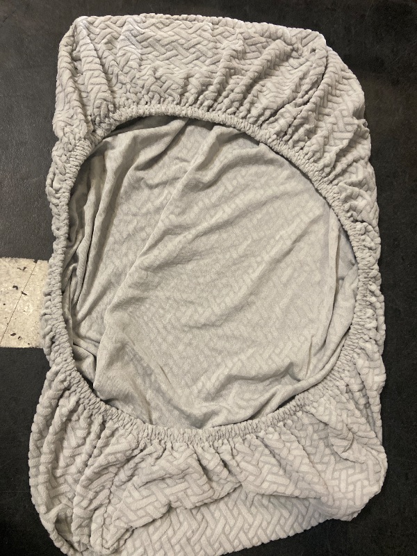 Photo 1 of 9 pc Couch Cover, Universal Stretch Chaise Sofa Slipcovers,Anti-Slip L Shape Sofa Covers, Sofa Slipcover for 3 Cushion Couch - Elastic Furniture Protector (Weave Light Grey, Triple Seat Cover)