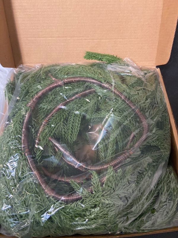 Photo 1 of 6 Ft Christmas Artificial Norfolk Garland, Real Touch Pine Garland, Natural Droopy, Soft Garland Christmas Decorations, Artificial Greenery Garland for Christmas Table Wall Decorations Outdoor (1)
