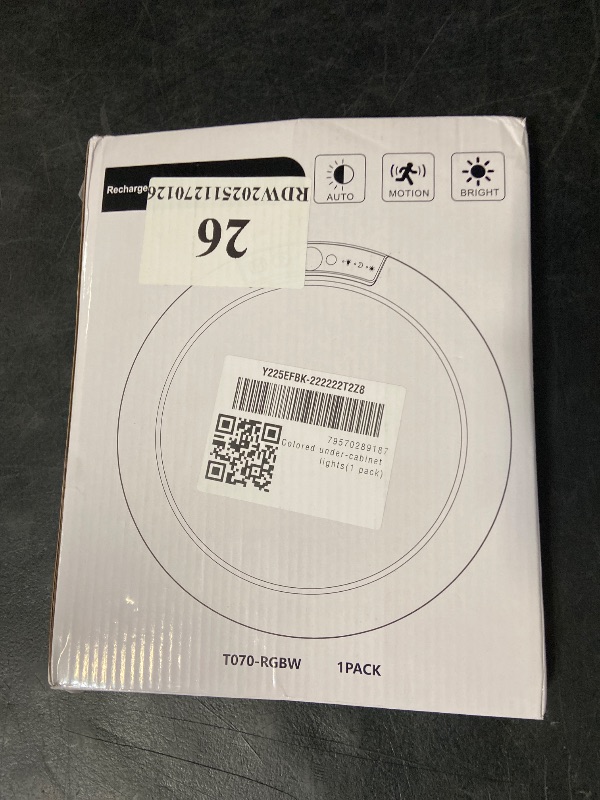 Photo 1 of 7.5 in. 1-Light RGB White Round Dimmable Motion Sensor Integrated LED Flush Mount Ceiling Light with Remote for Bedroom
