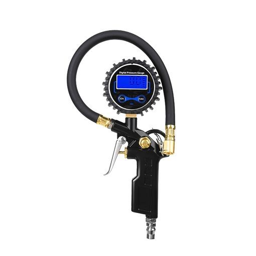 Photo 1 of 300 PSI Portable Digital Pressure Gauge Quick Clip Inflated Deflation with 3 Type Air Intake Nozzle Set for Car
