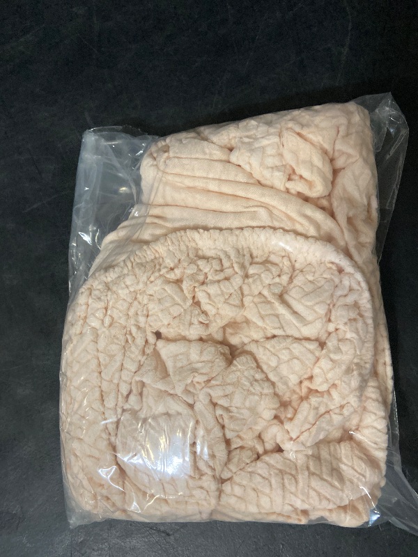 Photo 1 of 3 pc Backrest Cushion covers, Universal Stretch Chaise Sofa Slipcovers,Anti-Slip (peach)