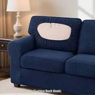 Photo 1 of 3 pc Backrest Cushion covers, Universal Stretch Chaise Sofa Slipcovers,Anti-Slip (peach)