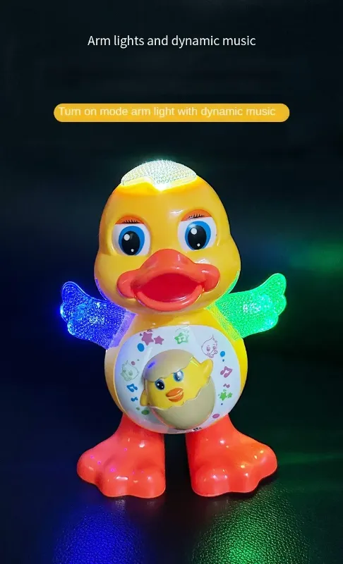 Photo 1 of Electric Music Light Dancing Duck with Cute Blinking and Shaking Head Educational Electronic Pet