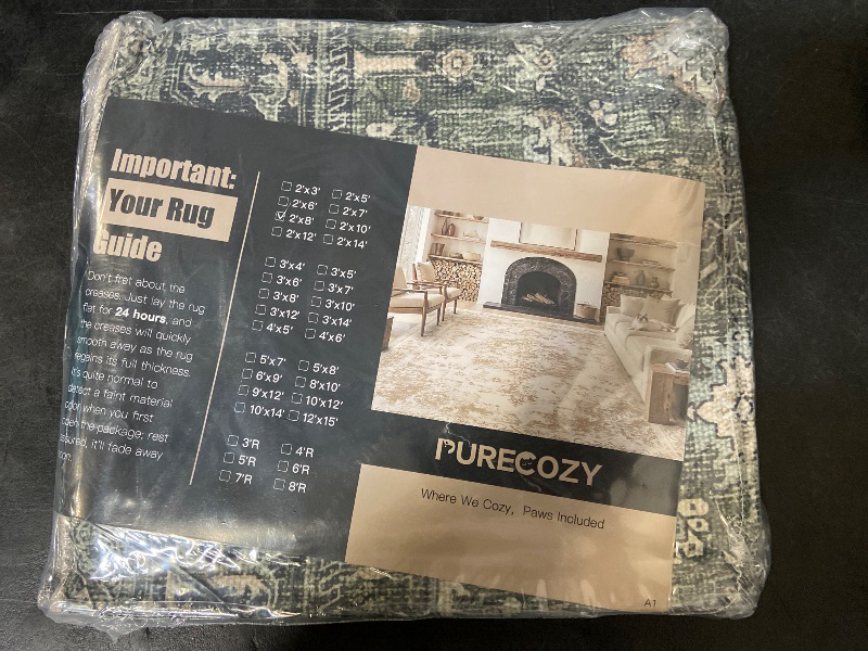 Photo 1 of 2'x8' Runner Rugs for Hallway Entryway Bathroom Kitchen Bedroom Non Skid Washable Brown Vintage Oriental Traditional Distressed Accent Runner Rugs