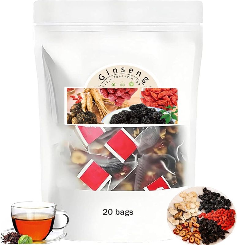 Photo 1 of Ginseng Six Treasure Tea, Turmeric Kidney Tea Formula Ginseng Eight Treasure Tea, Natural Detox, Kidney Cleanse Beverage for Women & Men (1)
