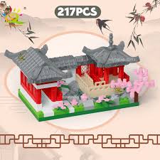 Photo 1 of 217pcs The Lelebrother Suzhou Garden Building Blocks (model W0612) is a miniature architectural set based on traditional Chinese garden design. 