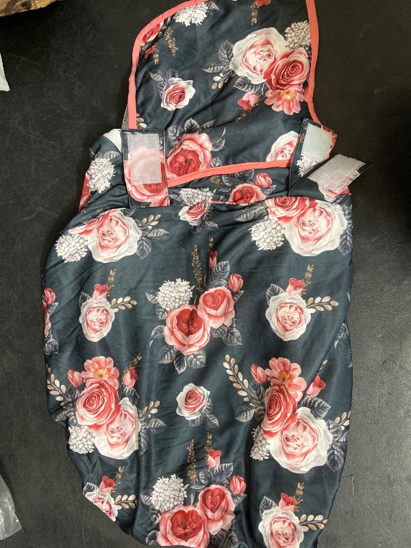 Photo 1 of Baby Car Seat Cover - Black Flowers