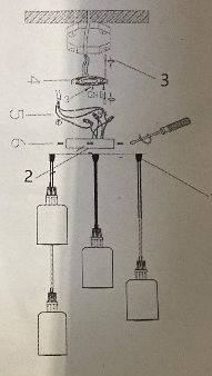 Photo 1 of 4-light pendant chandelier designed for indoor use.  lamp power is 60W, Type S Bulb.