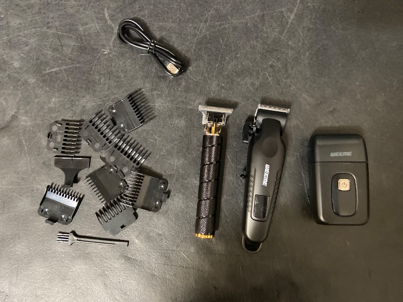 Photo 1 of Weeme Electric Set for Men, USB Rechargeable Trimmer Kit with T-Head, Perfect Gift for Him, Beard Hair Shaver, Multifunctional Clippers