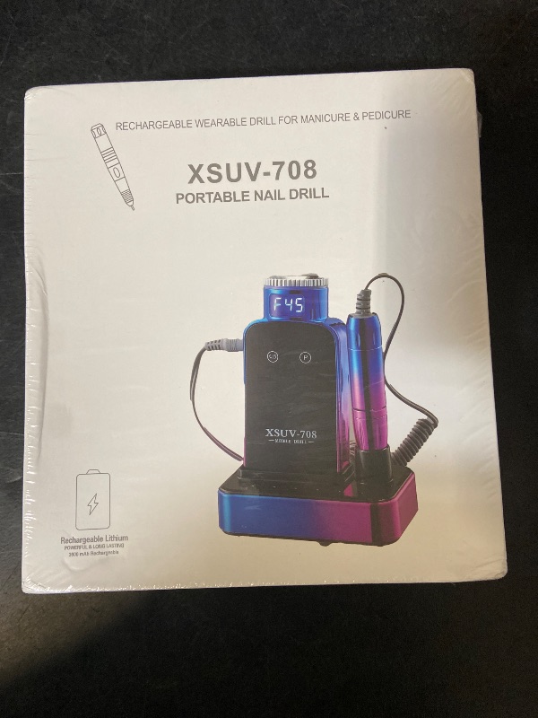 Photo 1 of  45000 RPM Nail Drill Machine With Charging Base Portable Electric File for Nails Gel Nail Polish Sander Manicure Set
