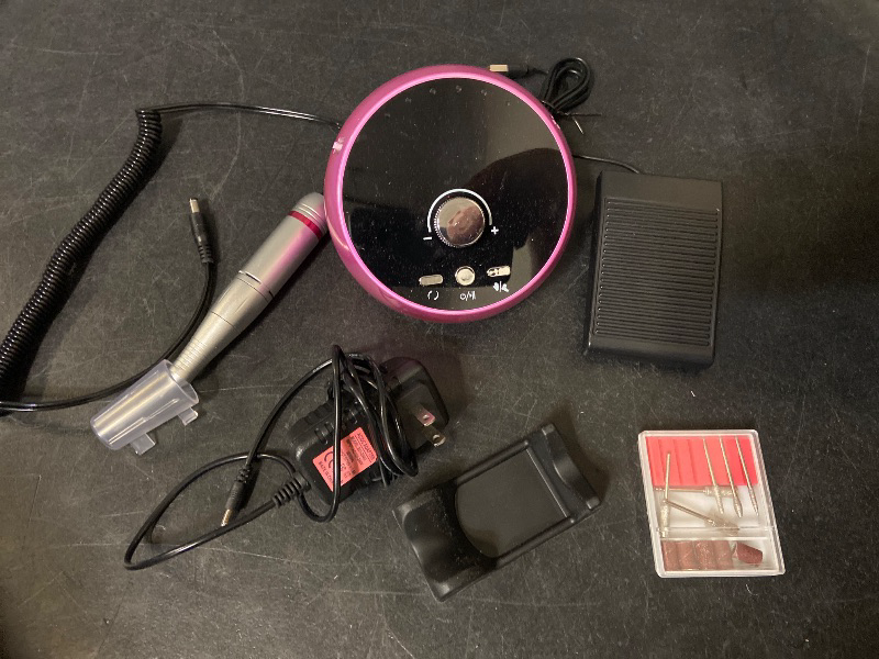 Photo 1 of Electric Nail Drill Professional Manicure Machine Brushless Motor Nails Sander Set Nail Polisher Equipment US PLUG,B, Pink