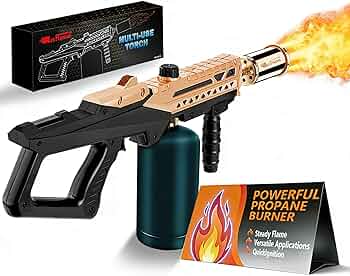 Photo 1 of Powerful Adjustable Propane Torch Gun for BBQ Camping Charcoal Lighting Fire Starting 800,000BTU Flamethrower