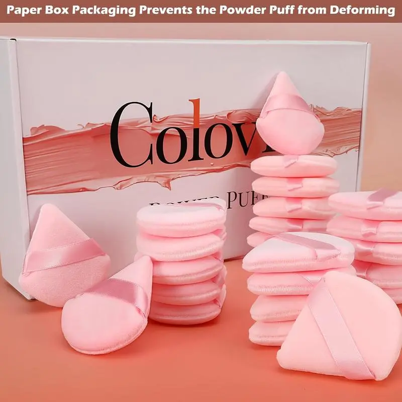 Photo 1 of Colovis 48 PCS Powder Puff Set Soft Velour Triangle Makeup