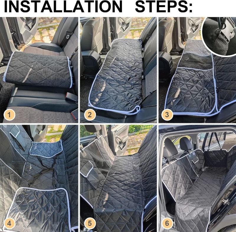 Photo 1 of Dog Car Seat Cover Soft Folding Breathable Comfortable Back Seat Pet Cushion Easy Install Durable Auto Accessories