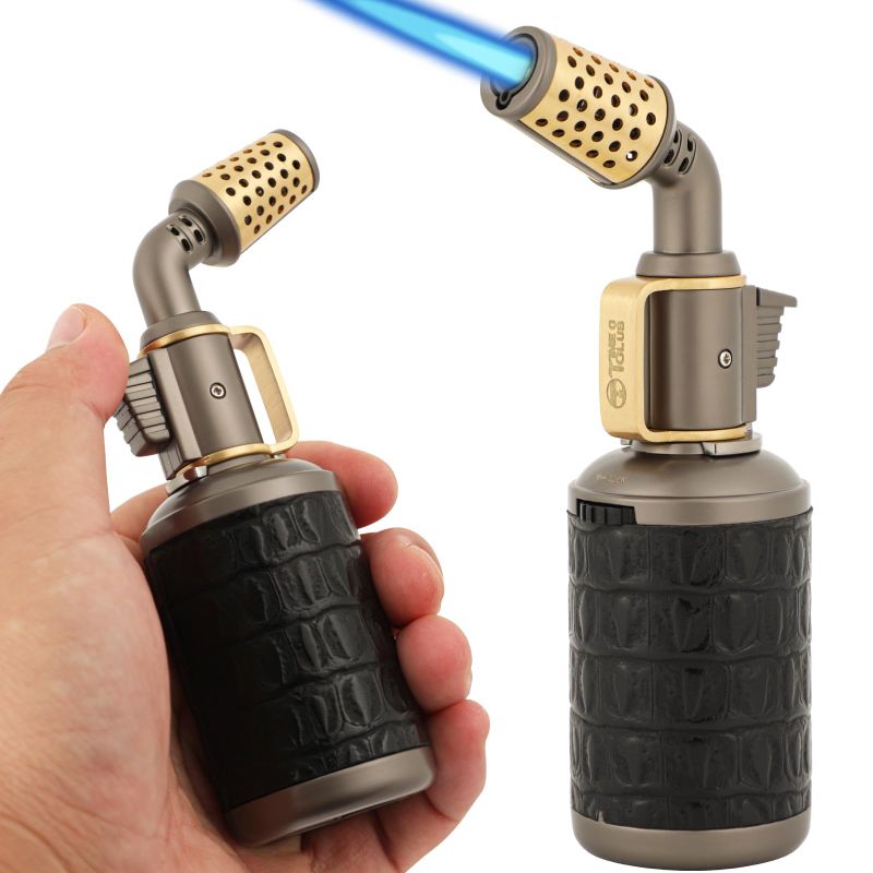 Photo 1 of Blow Torch, Professional Kitchen Cooking Butane Torch with Safety Lock Adjustable Refillable Multipurpose Flame Refillable BBQ, Baking, Brulee Creme, Crafts and Soldering(Butane Gas Not Included)
