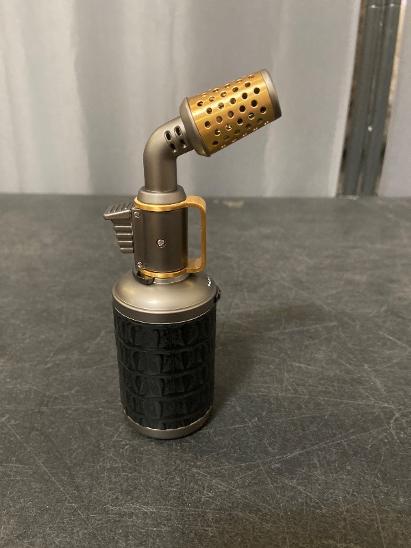 Photo 1 of Blow Torch, Professional Kitchen Cooking Butane Torch with Safety Lock Adjustable Refillable Multipurpose Flame Refillable BBQ, Baking, Brulee Creme, Crafts and Soldering(Butane Gas Not Included)

