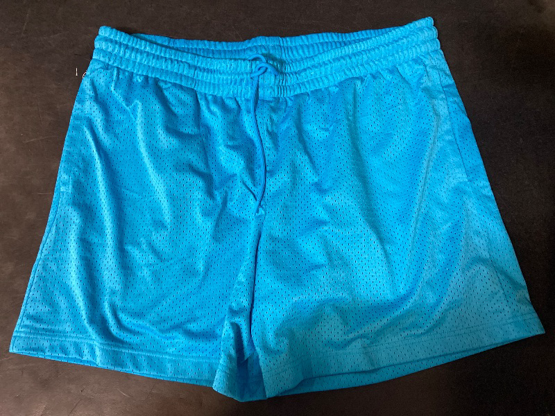 Photo 1 of (XL) Men's 7" Mesh Shorts - Original Use™ Turquoise Blue XL: Lightweight Recycled Polyester, Drawstring Waist, Machine Washable