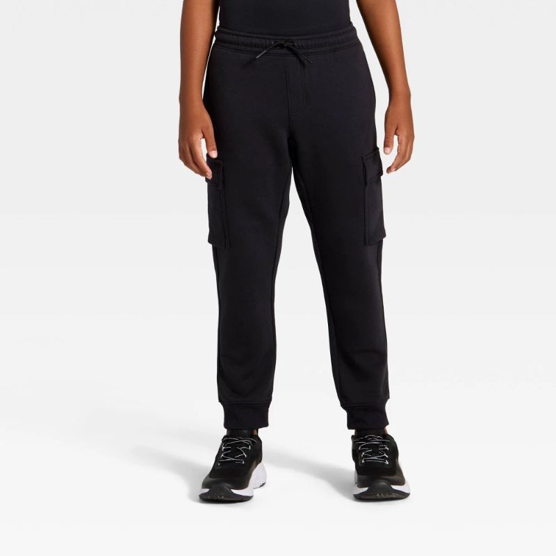 Photo 1 of Size XL (14) Boys' Active Comfort Fleece Cargo Jogger Sweatpants - All in Motion™ Black XL