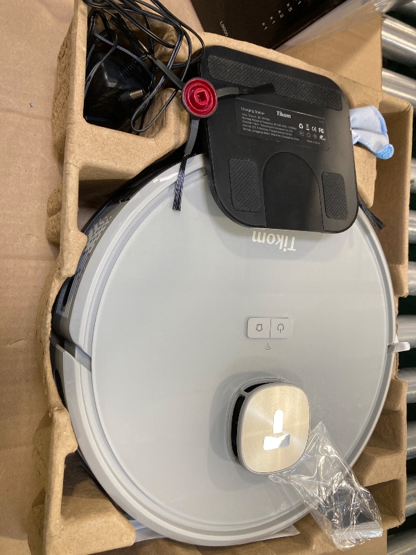 Photo 1 of Tikom Robot Vacuum and Mop with LiDAR Navigation L9000, 4000Pa Robotic Vacuum Cleaner, 150Min Max, Smart Mapping, Good for Pet Hair, Carpet, Hard Floor