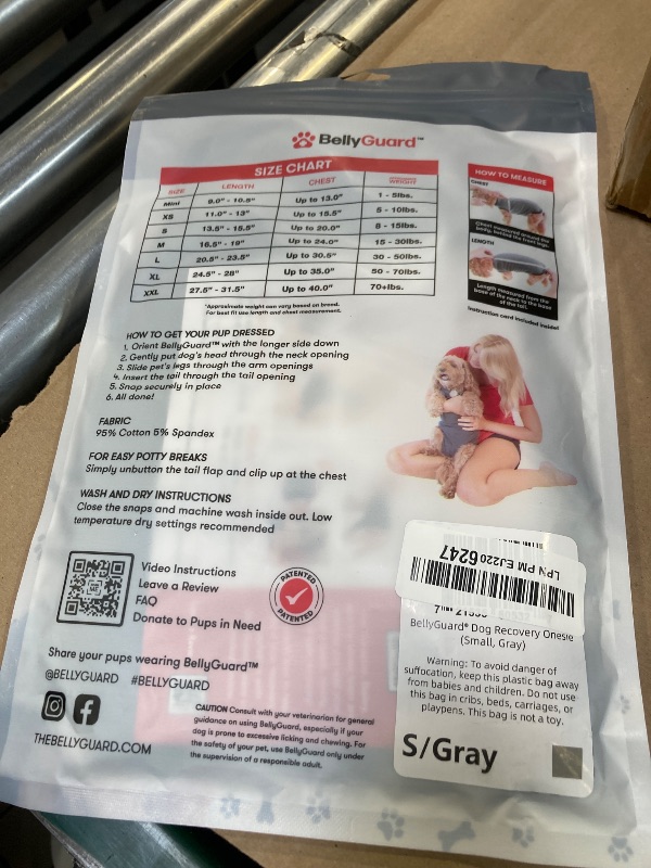 Photo 1 of S--BellyGuard Recovery Suit for Dogs, Comfy Dog Surgery Suit, Female Spay and Male Neuter Onesie for Post-Op Care