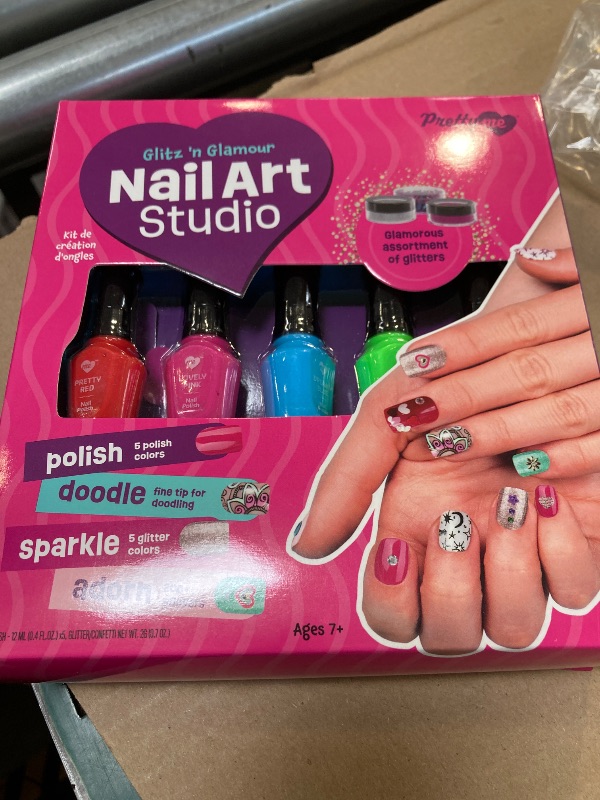 Photo 1 of Nail Art Studio for Girls - Birthday Gift - Nail Polish Kit for Kids Ages 7-12 Years Old - Girl Gifts Ideas - Gift Set - Girly Stuff - Polish, Pens, Glitter, Stickers, Gems, Filer - 8 9 10 11 12 Year