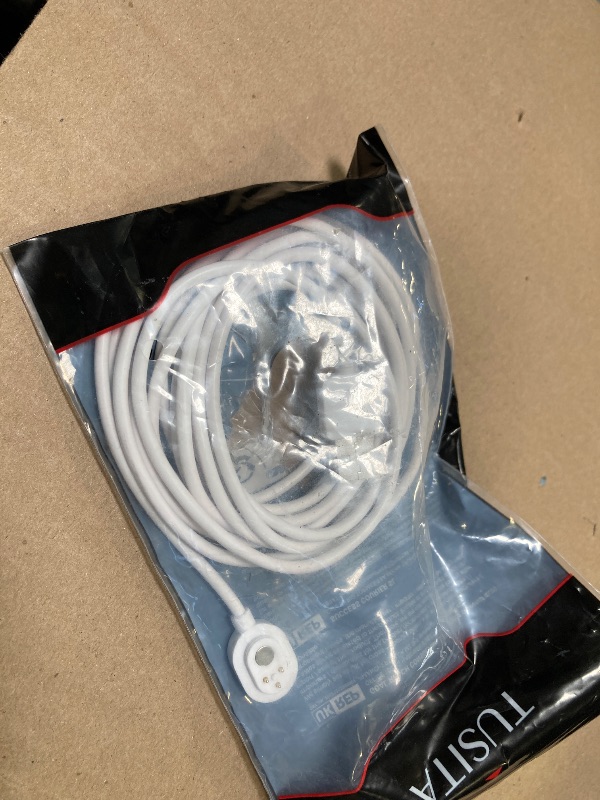 Photo 1 of TUSITA 10-ft. Outdoor Magnetic Charging Cable Compatible with Arlo Ultra 1 2 Pro 3 4 5 2K - 3M, White