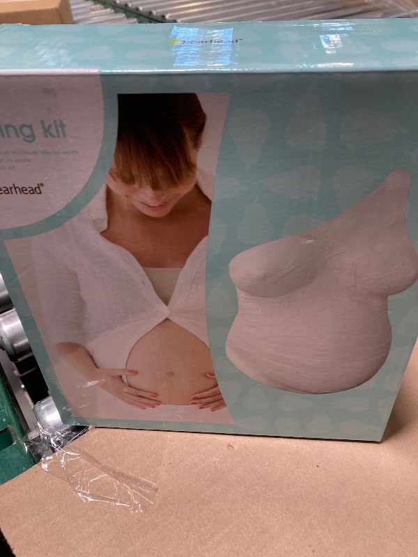 Photo 1 of Pearhead Belly Casting Kit, Pregnancy Keepsake Making Kit, Easy DIY Plaster Cast Baby Bump Keepsake, Baby Gift For Expecting Moms and Ideal Nursery Decor, White