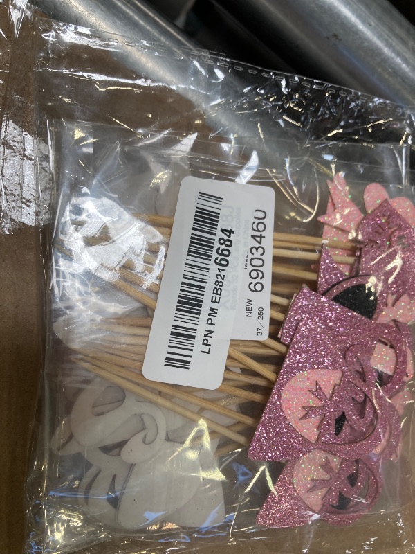 Photo 1 of Glitter Pink Princess Cupcake Toppers Girl Cupcake Picks Handbag Glasses Bow Tie Lipstick High Heel Cake Decorations for Girl Princess Theme Bridal Shower Wedding Birthday Party Supplies?32 PCS Pink?