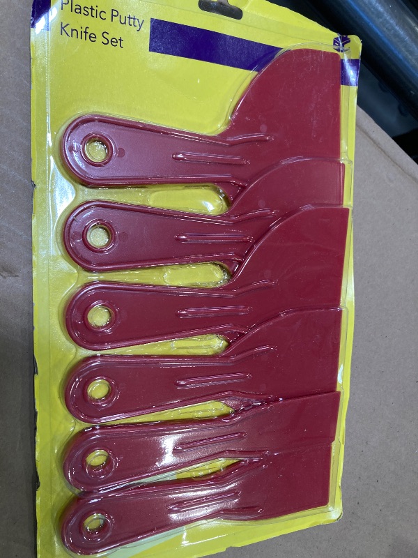 Photo 1 of Bates 6 Pack Plastic Putty Knife Set - Paint Scraper, Spackle Tool, Spreader