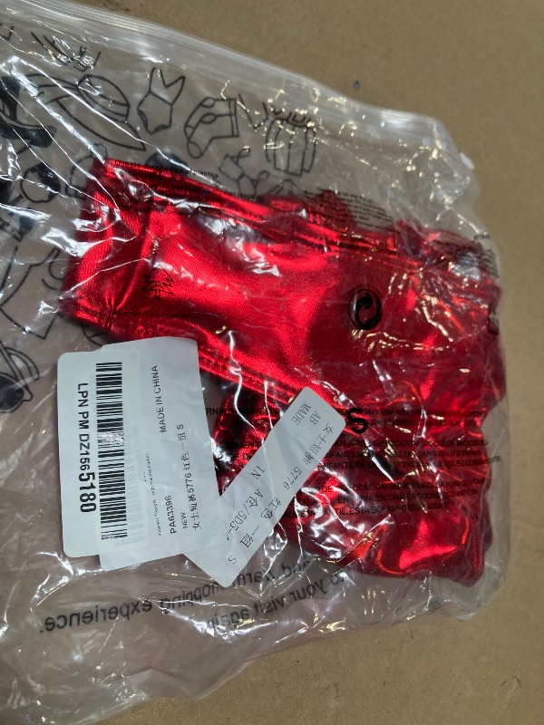 Photo 1 of S Red 1pc------Metallic Rave Booty Shorts High Waisted Sequin Sparkly Rave Bottom Costume Outfits Disco Dance for Women