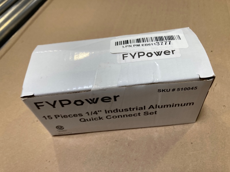 Photo 1 of FYPower 15 Pieces 1/4" NPT Air Coupler and Plug Kit, Quick Connect Air Fittings, Industrial Aluminum Quick Connect Set, Connector Set
