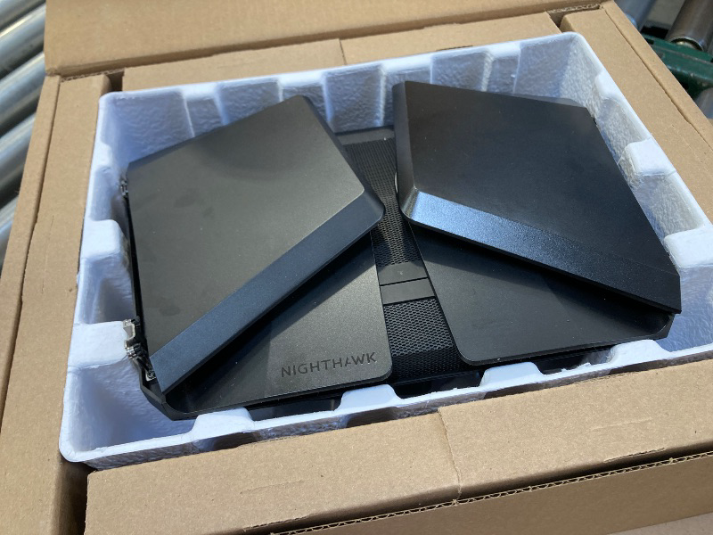 Photo 1 of NETGEAR Nighthawk WiFi 6E Router (RAXE300) | AXE7800 Tri-Band Wireless Gigabit Speed (Up to 7.8Gbps) | New 6GHz Band | 8-Streams Cover up to 2,500 sq. ft, 40 Devices (Renewed)