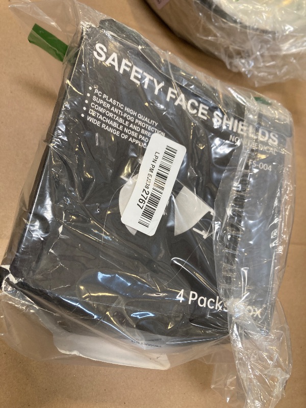 Photo 1 of 4 Pack Face Shield with Glasses, Face Mask Shield Anti-Fog Clear Ultra Clear Reusable Protective Plastic Face Shield Mask Droplet Splash Guard for Women Men Kids