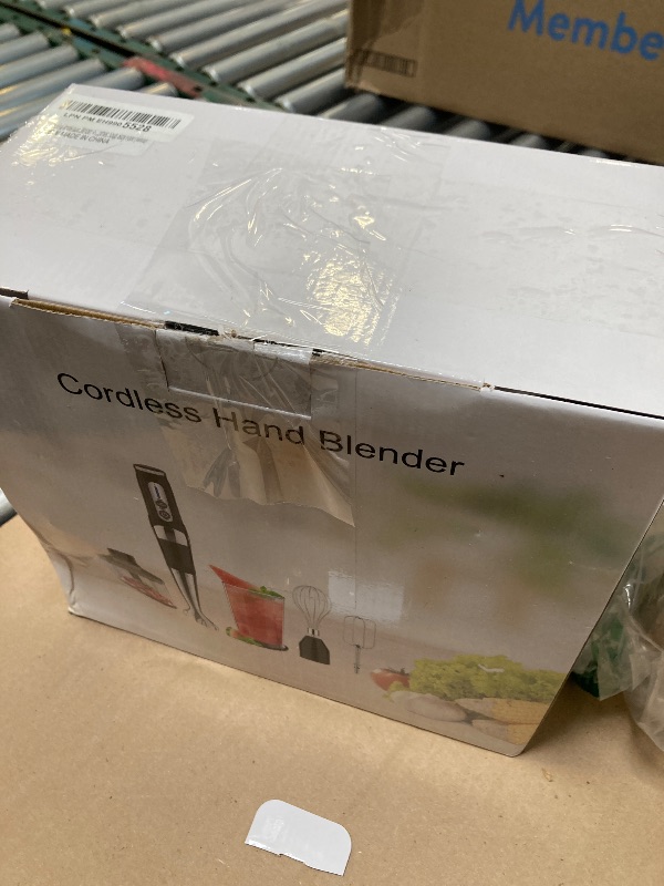 Photo 1 of Cordless Immersion Blender: 4-in-1 Rechargeable Electric Hand Blender, 21-Speeds & 3-Angle Adjustable with 700ml Chopper, 700ml Beaker, Egg Whisk and Beater for Smoothies, Soup, Baby Food (White)
